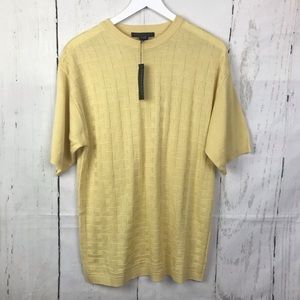 Dolmani Platinum Pullover Short Sleeve Crewneck Sweater Men Sz M NWT